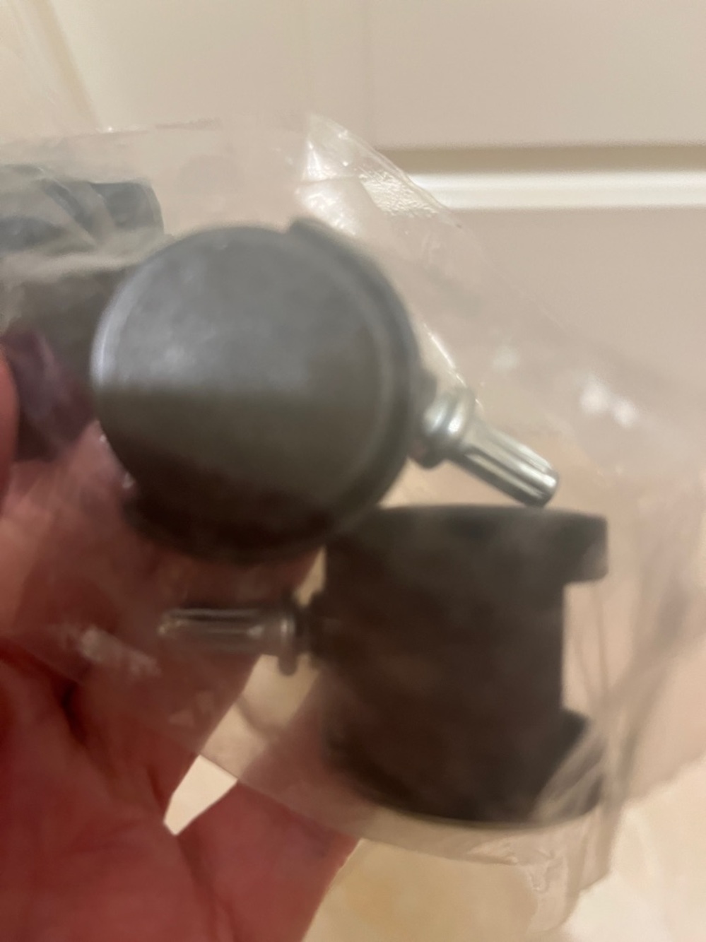 Set - 4 Black 1.5” Replacement Furniture Caster wheels. Good For stacked bins. - Picture 2 of 3